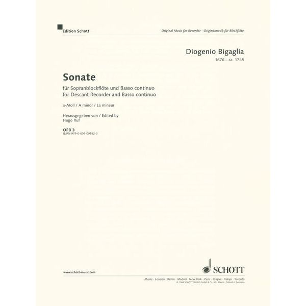 Schott Bigaglia Sonate a-moll