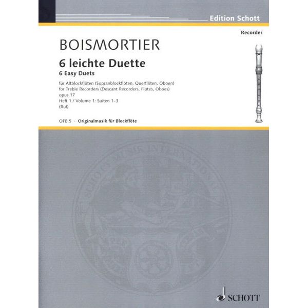 Schott Boismortier 6 leichte Duette 1