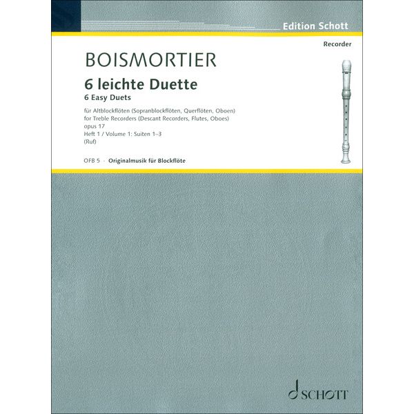 Schott Boismortier 6 leichte Duette 1