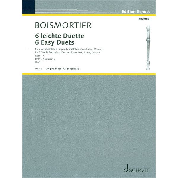 Schott Boismortier 6 leichte Duette 2