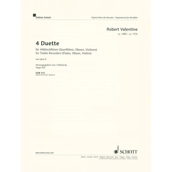 Schott Valentine 4 Duette