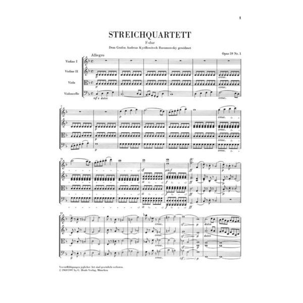 Henle Verlag Beethoven Streichquartette