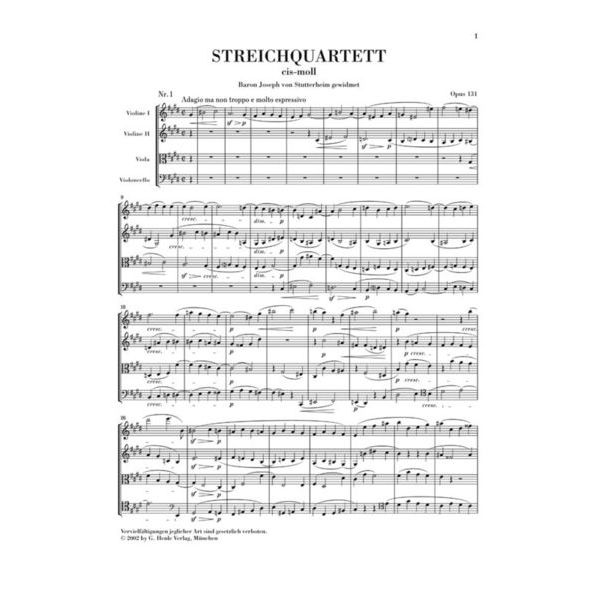 Henle Verlag Beethoven Streichquartette