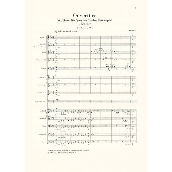 Henle Verlag Beethoven Ouvertüre zu Egmont