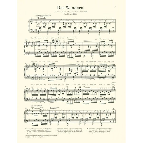 Henle Verlag Liszt Das Wandern Piano