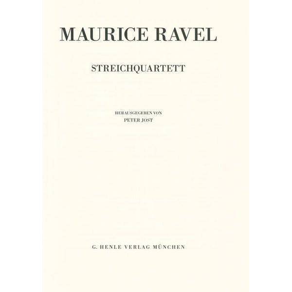 Henle Verlag Ravel Streichquartett