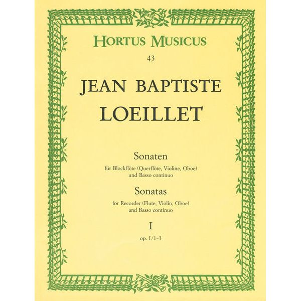 Bärenreiter Loeillet de Gant Sonaten op.1