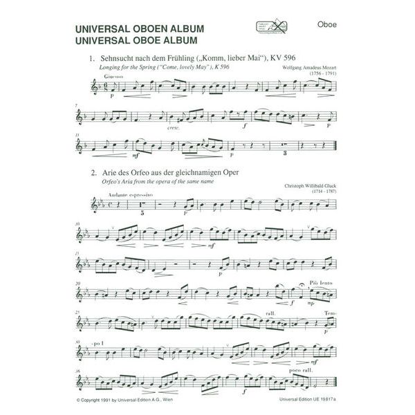 Universal Edition Oboen Album