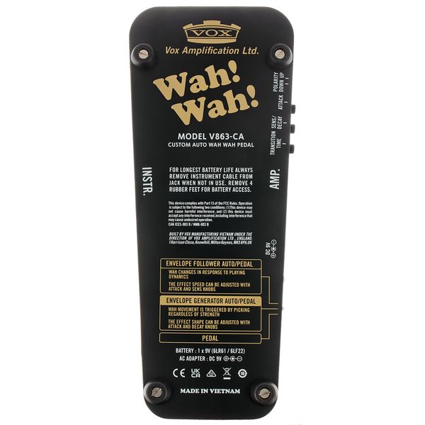 Vox V863-CA Semi-Auto Wah