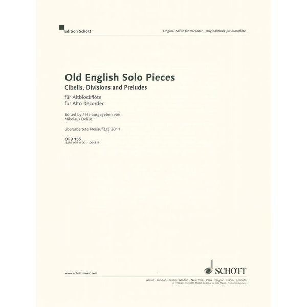 Schott Old English Solo Pieces