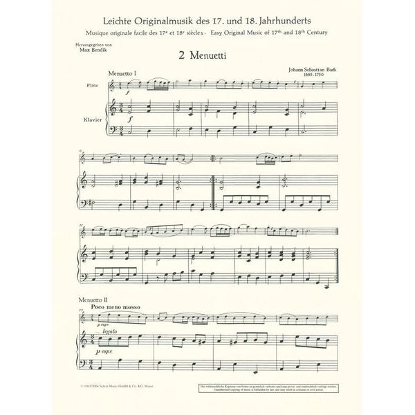 Schott Musik 17.–18. Jahrhundert