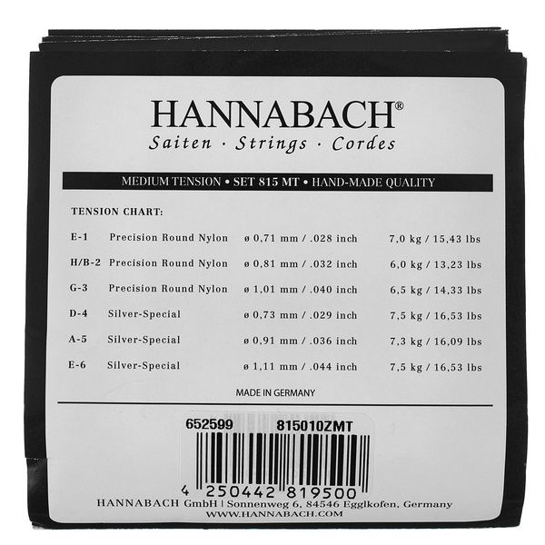 Hannabach 815 MT 10 String Classic Set