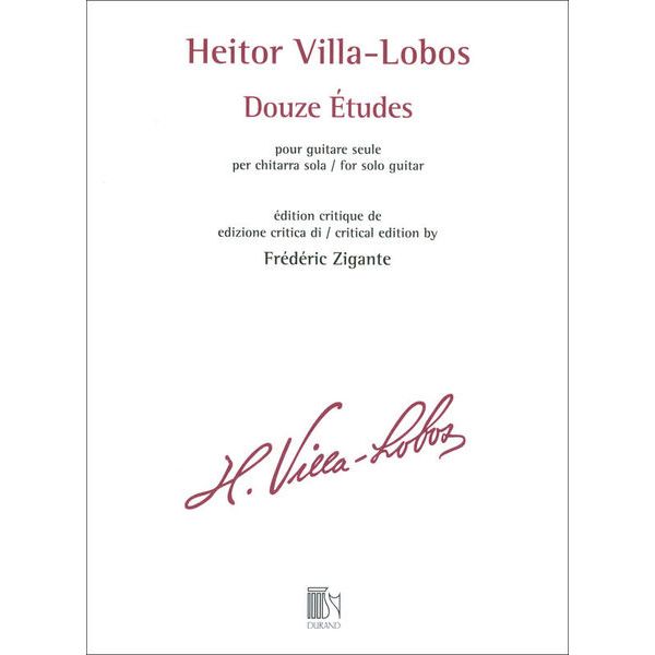 Editions Durand Villa-Lobos 12 Etudes