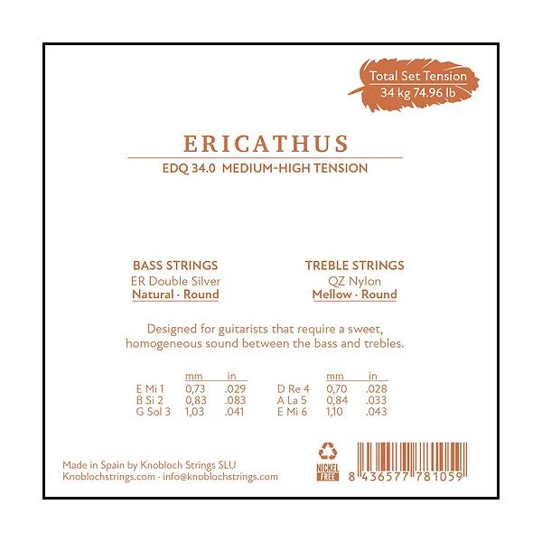 Knobloch Strings Erithacus line EDQ34.0 MHT