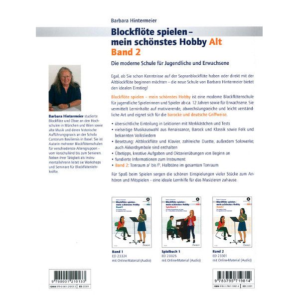 Schott Blockflöte Spielen Hobby 2 Alt
