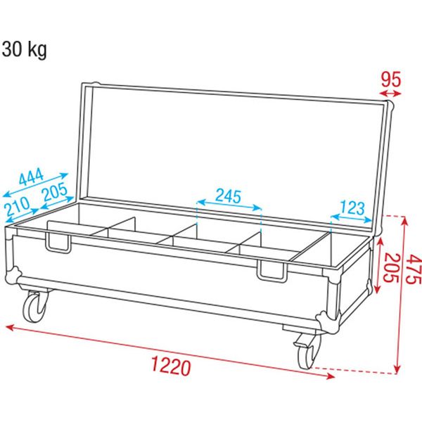 Showtec Case for 8x Spectral M800