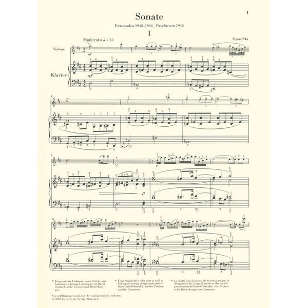 Henle Verlag Prokofjew Sonate Nr. 2