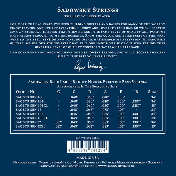 Sadowsky Blue Label Bass 6 032-130 NT