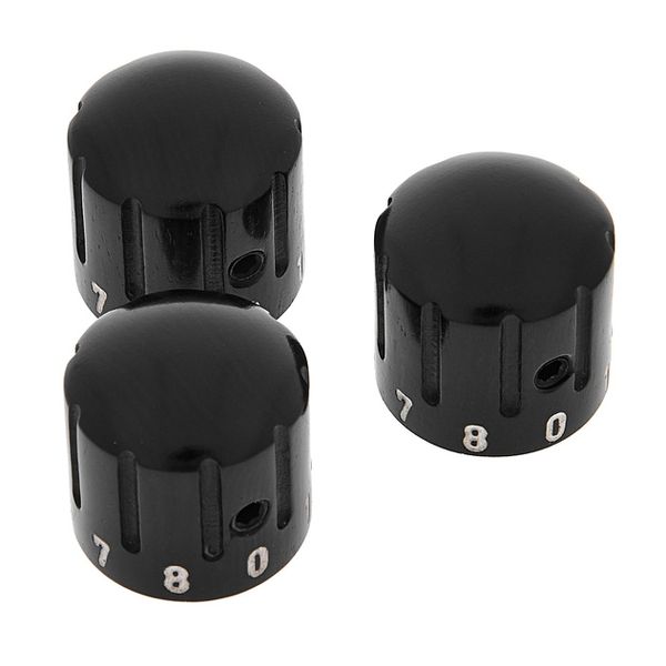 Harley Benton Parts Slotted Knob Set Ebony