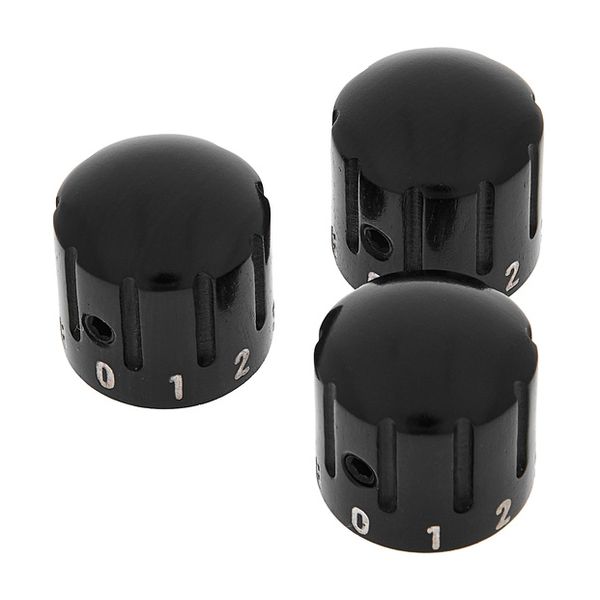 Harley Benton Parts Slotted Knob Set Ebony