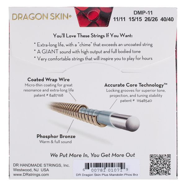 DR Strings Dragon Skin+ DMP-11 Coated