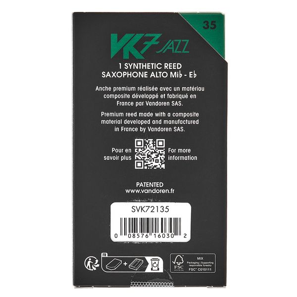 Vandoren VK7 Jazz Alto Sax 35