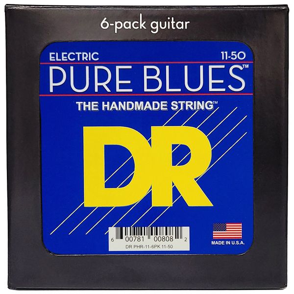 DR Strings Pure Blues PHR-11 6-Pack