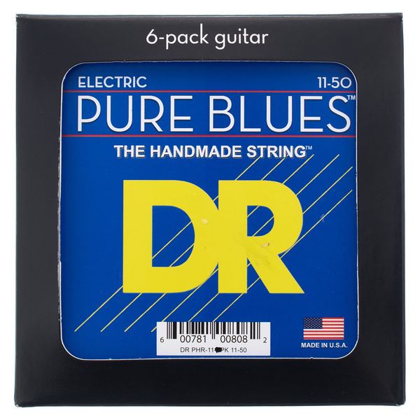 DR Strings Pure Blues PHR-11 6-Pack