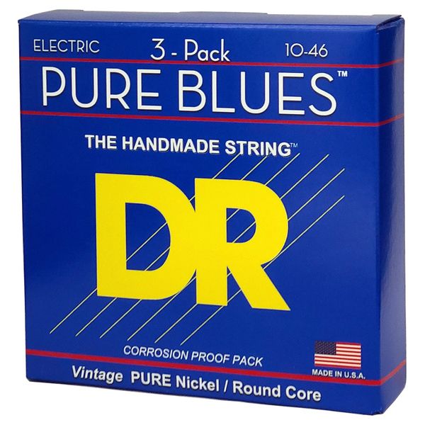 DR Strings Pure Blues PHR-10 3Pack
