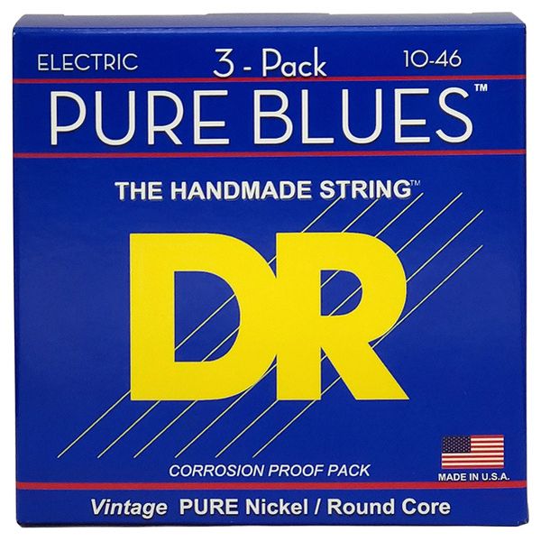 DR Strings Pure Blues PHR-10 3Pack