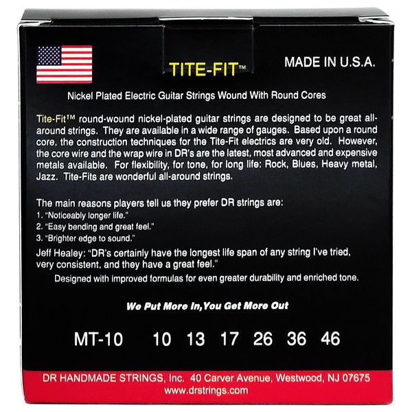 DR Strings Tite-Fit MT-10 3-Pack