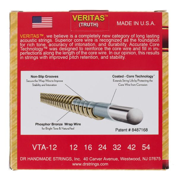 DR Strings Veritas Acoustic VTA-12 3-Pack