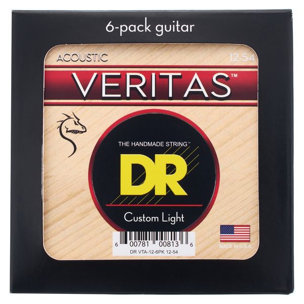 DR Strings Veritas Acoustic VTA-12 6-Pack