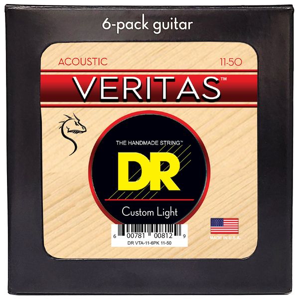 DR Strings Veritas Acoustic VTA-11 6-Pack