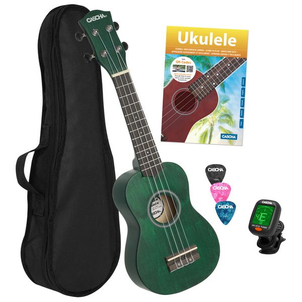 Cascha Soprano Uke Linden Set GRN