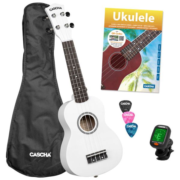 Cascha Soprano Uke Linden Set WHT