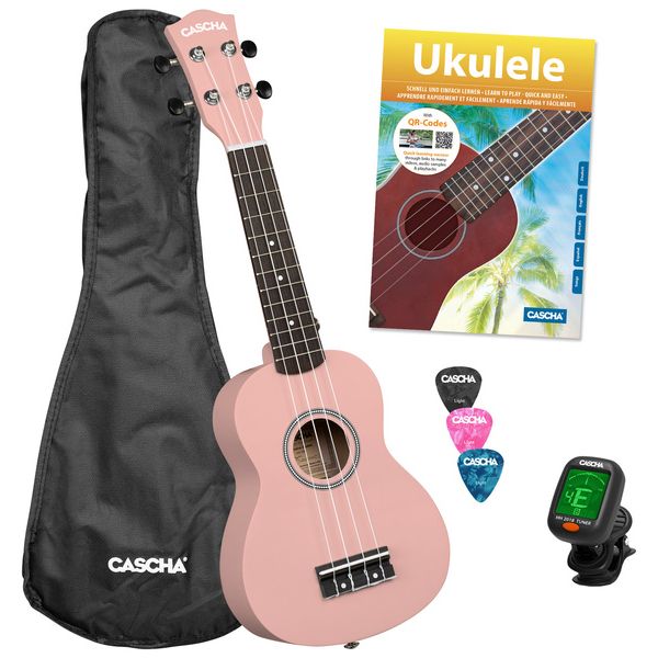 Cascha Soprano Uke Linden Set PNK