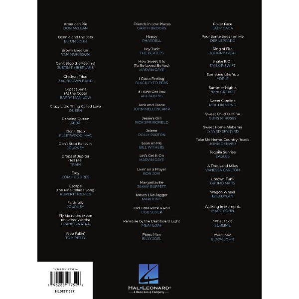 Hal Leonard First 50 Piano Bar Songs Thomann Suomi