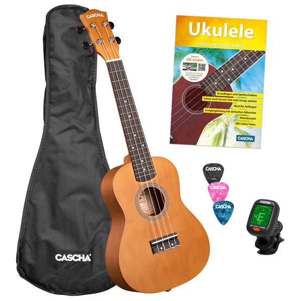 Cascha Concert Uke Linden Set BRN