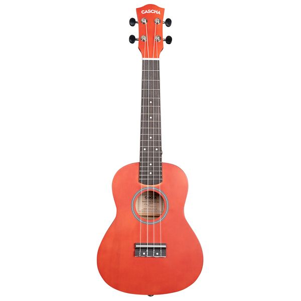 Cascha Concert Uke Linden Set RED