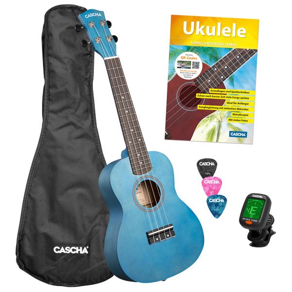 Cascha Concert Uke Linden Set BL