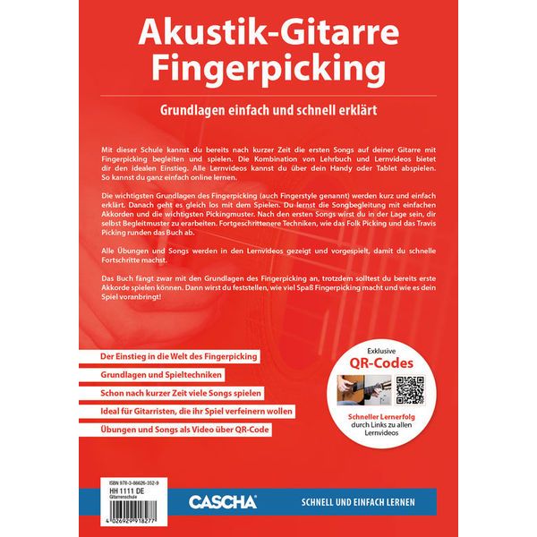 Cascha Akustik-Gitarre Fingerpicking