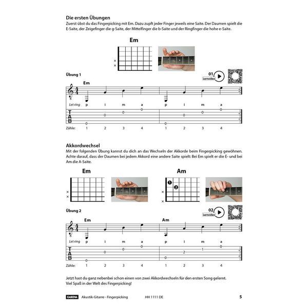 Cascha Akustik-Gitarre Fingerpicking