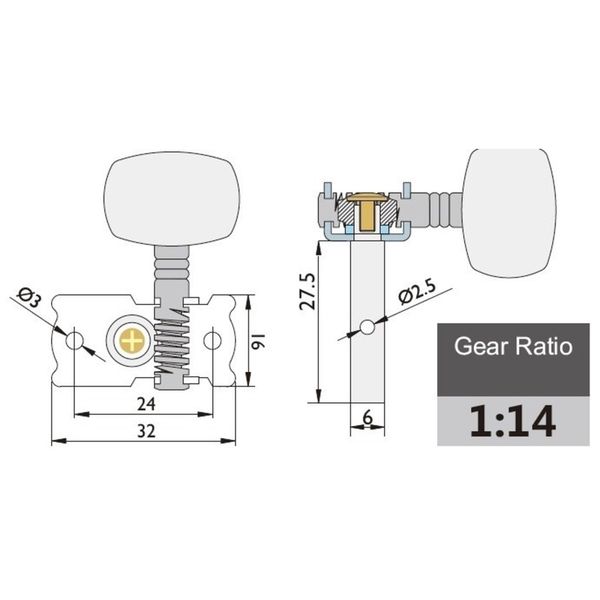 Gewa F&S Guitar Tuner Set