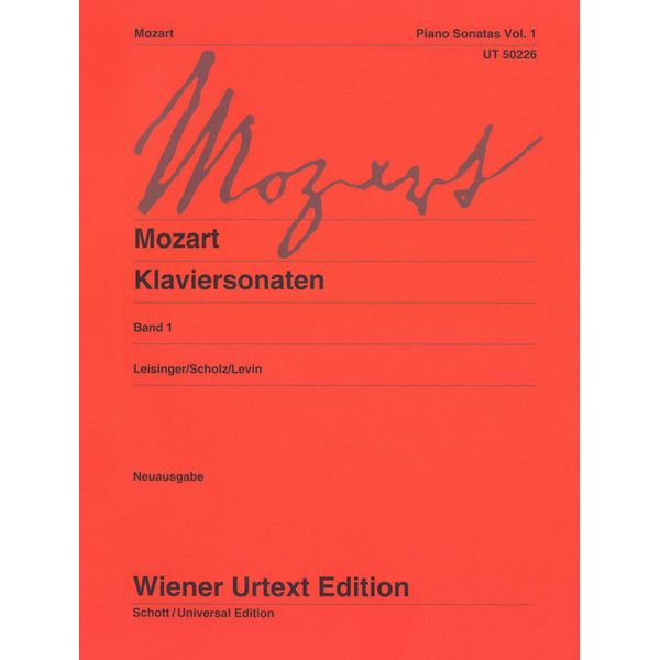 Wiener Urtext Edition Mozart Klaviersonaten 1