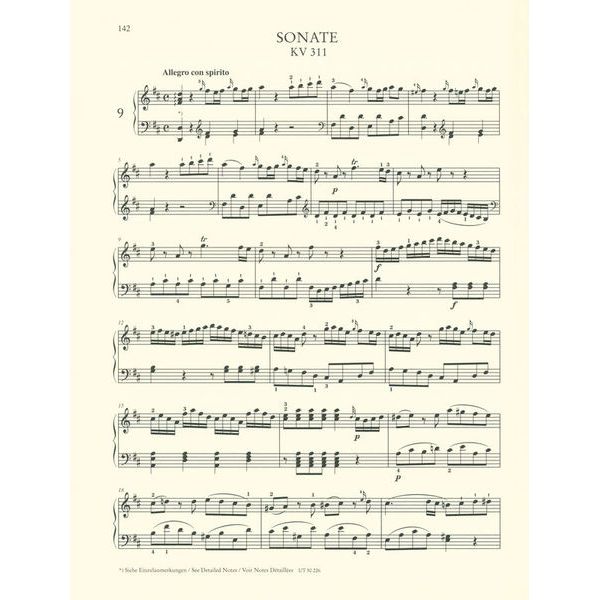 Wiener Urtext Edition Mozart Klaviersonaten 1