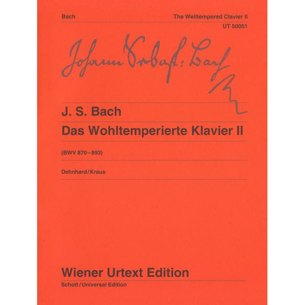 Wiener Urtext Edition Bach Wohltemperierte Klavier 2