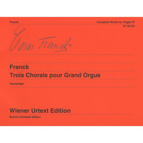 Wiener Urtext Edition Franck Trois Chorals