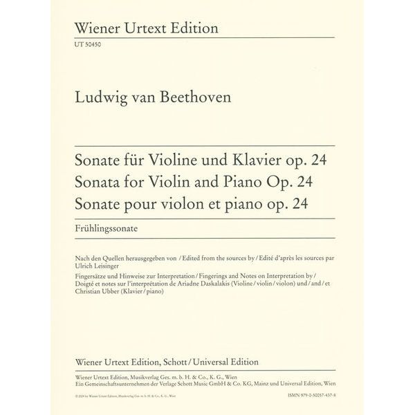 Wiener Urtext Edition Beethoven Sonate Violine