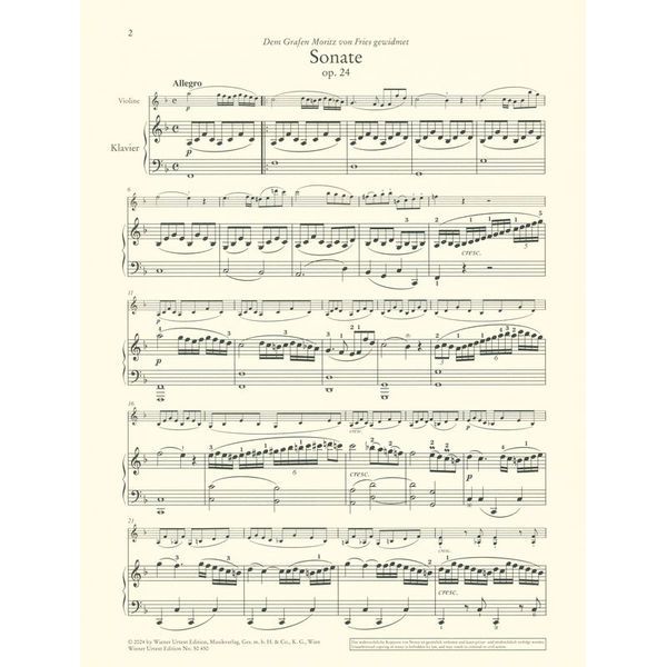 Wiener Urtext Edition Beethoven Sonate Violine